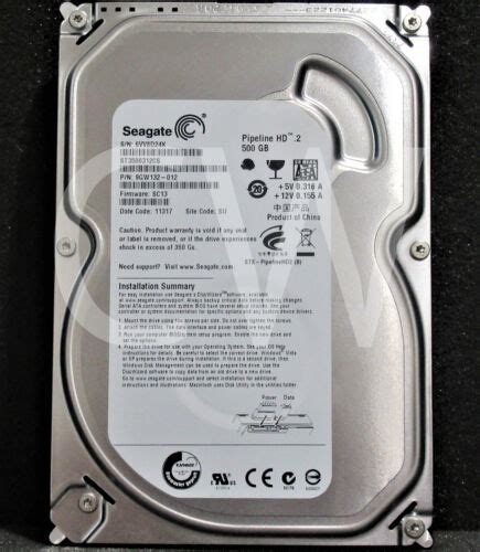 Seagate ST3500312CS 9GW132 500GB 5.9K RPM 3Gb/s 3.5" SATA HDD Hard ...