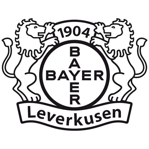 Wandtattoo Bayer 04 Leverkusen Logo - das einfarbige Vereinslogo von ...