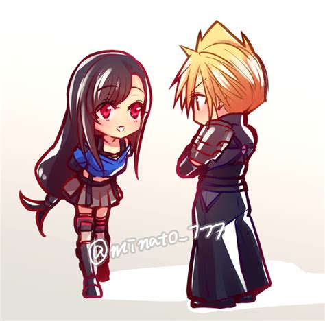 Tifa Lockhart Cloud Strife Cloud Strife And Tifa Lockhart Final Fantasy And 2 More Drawn By