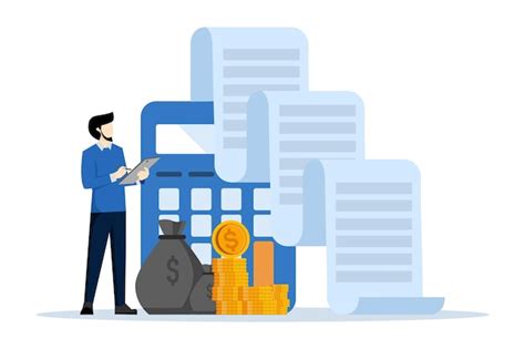 Ilustración Vectorial Del Registro De Información De Ingresos Y Gastos