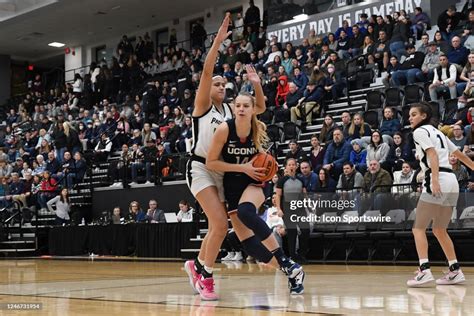 Uconn Huskies Forward Dorka Juhasz Handles The Ball During A Womens News Photo Getty Images