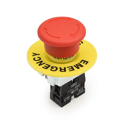 Apiele Mm Nc Red Mushroom Emergency Stop Push Button Switch V