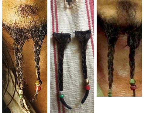 Beard Braids Captain Jack Sparrow Handmade Glue in Braids Clip in Costume Cosplay Fake Beard ...