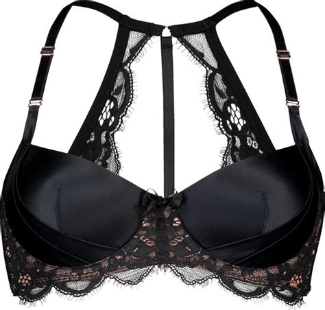 Hunkemöller Lingerie Dames Voorgevormde beugel bh Livia Zwart maat B bol