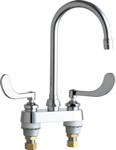 Deck Mounted Manual Faucet With Centers Chicago Faucets