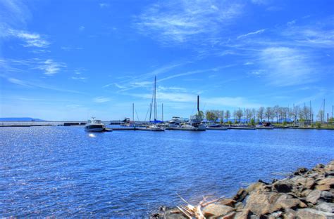 marina  harbor  thunder bay ontario canada image  stock