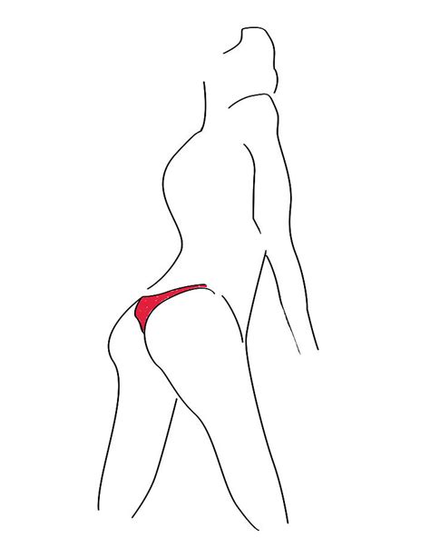 Minimalist Nude Line Drawing L Mixed Media By Brian Reaves Fine Art