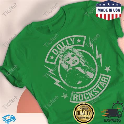 Official Dolly Parton Merch Rockstar Bolt Rocker Hoodie Tiotee