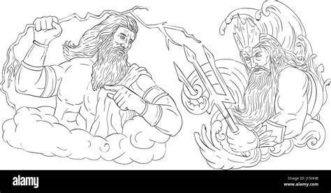 Zeus Greek God Sketch