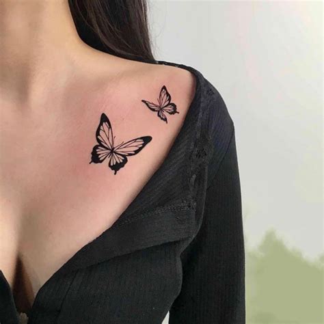 Adesivo De Tatuagem Borboleta Tatuagem Tempor Ria Prova D Gua