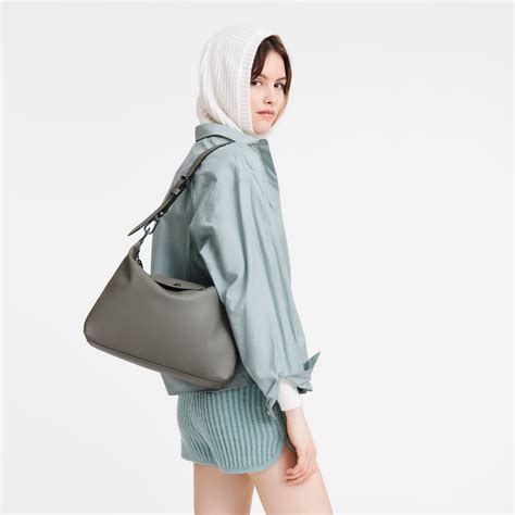 Le Pliage Xtra M Hobo Bag Turtledove Leather Longchamp Th