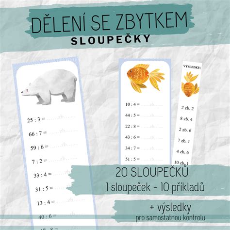 Materi L D Len Se Zbytkem Sloupe Ky