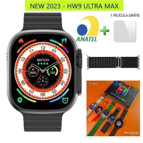 Smartwatch Hw9 Ultra Max Amoled Series 9 Digital 2 2 49mm 8 2 Pulseiras Ultra 9 Preto Netshoes