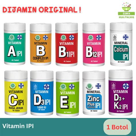 Jual Ipi Vitamin A B Kompleks C D E Zinc Shopee Indonesia