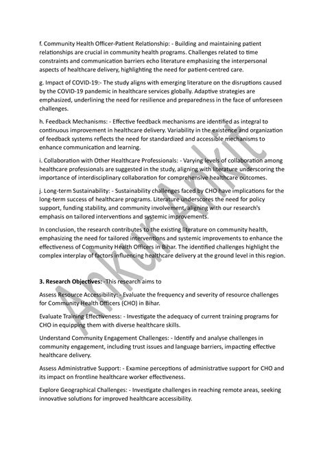 Challenges Faced by Community Health Officers (CHO) in Delivering