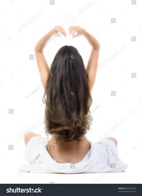 Nude Woman Long Hair Sitting On Stock Photo 62556538 Shutterstock