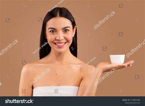 Attractive Millennial Longhaired Brunette Halfnaked Woman Stock Photo Shutterstock