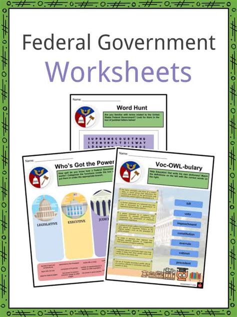 Us Government Lesson And Worksheet