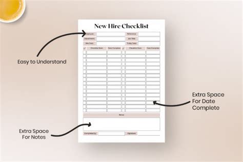 Fillable New Hire Checklist Printable Snapybiz