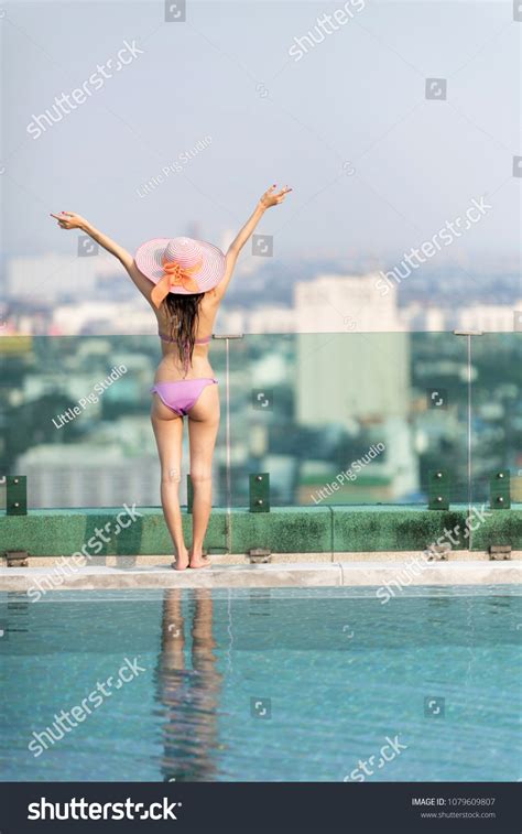 Asian Sexy Woman Wear Pink Bikini Stock Photo 1079609807 Shutterstock