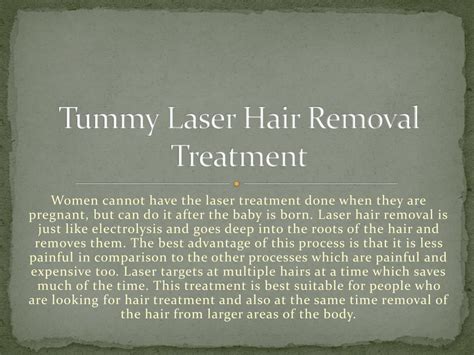 PPT - Stomach Hair Removal for Men,tummy laser hair removal treatm ...