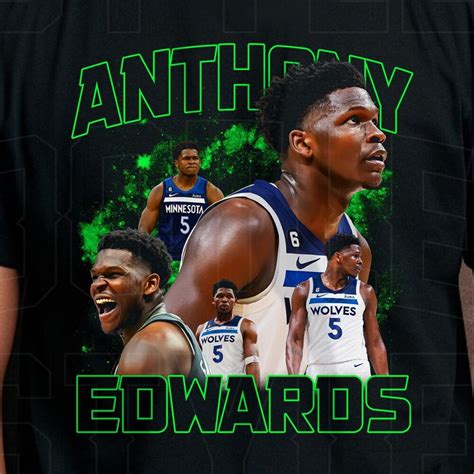Anthony Edwards Shirt For Men Women Vintage Basketball Shirt Bootleg T