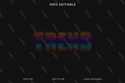 Trend Font Style Text Effect Photoshop Premium Psd File