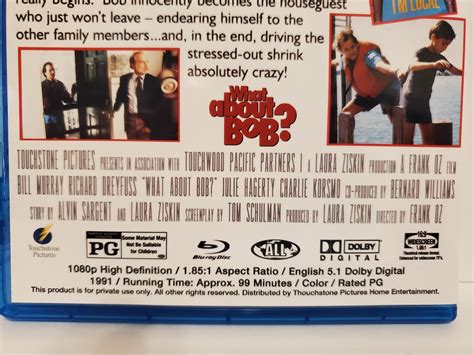 What About Bob 1991 Blu Ray Starring Bill Murray Richard Dreyfuss