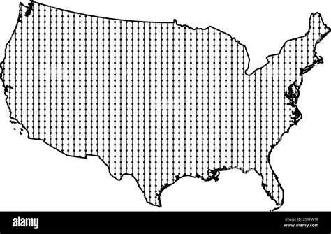Map Of United States Shaded Stock Vector Image And Art Alamy