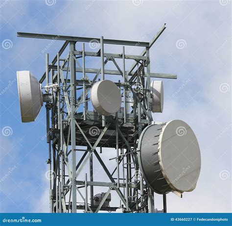 Signal Repeaters Televisions And Mobile Phone Signal Stock Image