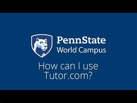 Accessing Tutor.com at Penn State World Campus | Penn State World ...