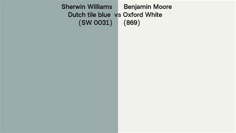 Sherwin Williams Dutch Tile Blue Sw Vs Benjamin Moore Oxford