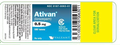 Ativan Tablets Fda Prescribing Information Side Effects And Uses