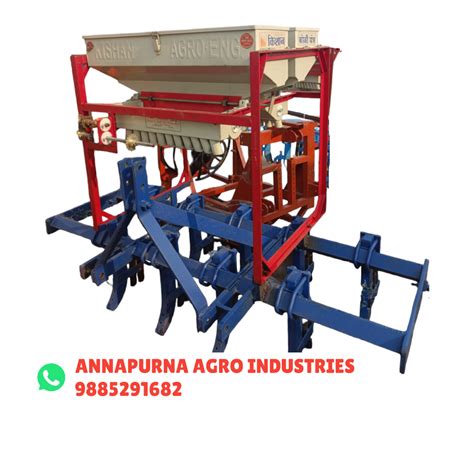 Tractor Drawn Mild Steel Kisan Agro Eng Seed Drill For Agriculture