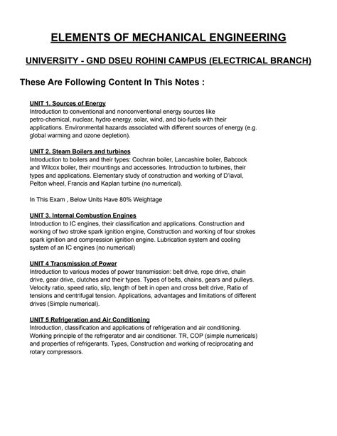 Solution Elements Of Mechanical Engineering Studypool