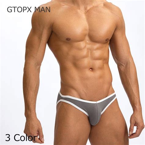 GTOPX Standard BIKINI 人気 メンズ ポーチ ストライプ生地 セクシー下着 ローライズ ストレッチ 吸水速乾 柔らかい 通気性 ブリーフ インソレンドジャパン 通販