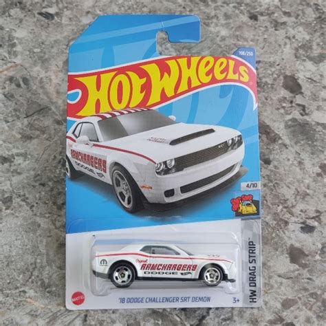 PUTIH Hot Wheels Dodge Challenger SRT Demon White HW DRAG STRIP Shopee Malaysia