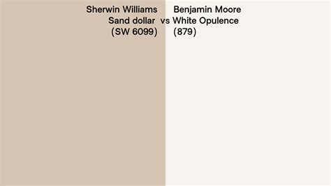 Sherwin Williams Sand Dollar Sw 6099 Vs Benjamin Moore White Opulence 879 Side By Side