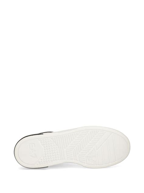 Ea Emporio Armani Logo Patch Panelled Sneakers White Farfetch