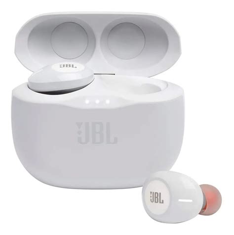 Fone De Ouvido Sem Fio Bluetooth JBL Tune 125 TWS Intra Auricular Branco