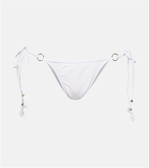 Side Tie Triangle Bikini Bottoms In White Bananhot Mytheresa