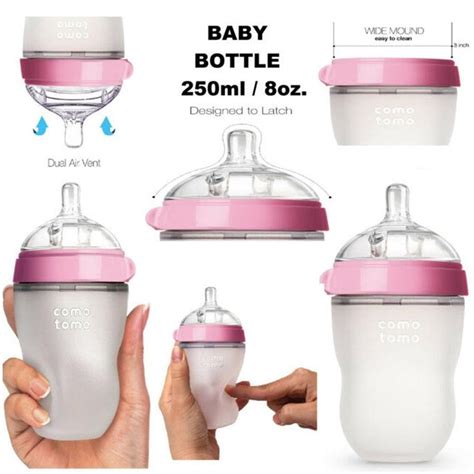 Mamadeira Comotomo - Kit de Mamadeira Comotomo - 7 Peças Rosa – Babytunes