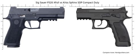 Sig Sauer P Xfull Vs Kriss Sphinx Sdp Compact Duty Size Comparison