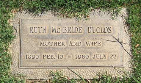 Emily Ruth McBride Duclos 1890 1980 Find A Grave Memorial