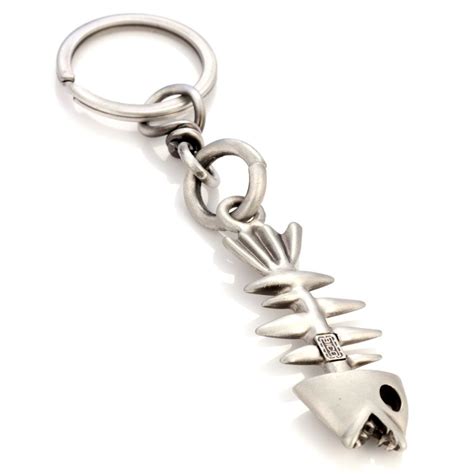 Стильный брелок Скелет рыбы KR11