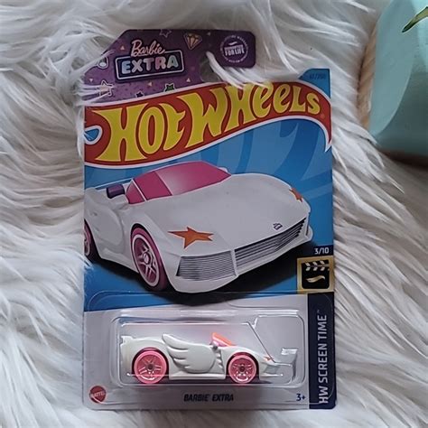 Hot Wheels Toys Hot Wheels Barbie Extra Hw Screen Time White Car Toy Poshmark