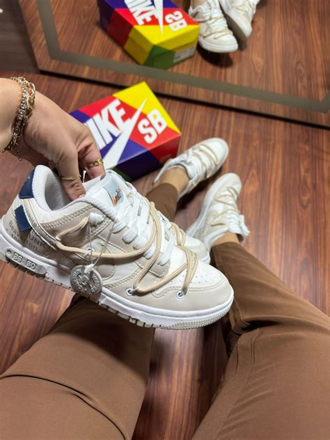 Tênis Dunk Low Pro OF Nude Marinho Feminino Premium Tenis Atacado Shoes