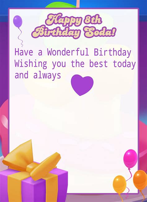 🥳 Soda is turning 8 years old - create a birthday card and get an ...