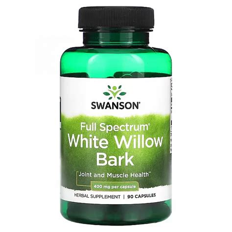 Кора белой ивы (White willow bark) 400 мг 90 капсул Swanson Купить ...