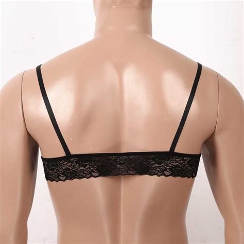 Soutien Gorge Dentelle Homme Sexy Sissy Lingerie Bra Vêtements de Nuit Gay Sous vêtement